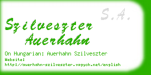 szilveszter auerhahn business card